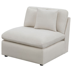 Greeley Ivory Upholstered Armless Chair