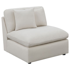 Greeley Ivory Upholstered Armless Chair