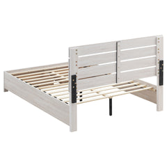 Geary Coastal White Queen Storage Panel Bed
