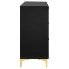 Lexie Black and Gold 6-Drawer Rectangular Dresser