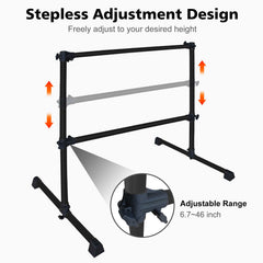 4FT Black Ballet Barre With Adjustable Range Of 6.7-46 Inches For Dance Practice