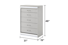 Glam Modern Style 5-Drawer Chest Made with Wood in White same asG150108641 (NJ Inventory)