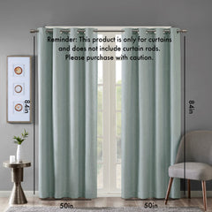 Printed Heathered Blackout Grommet Top Curtain Panel(Only 1 Pc Panel)