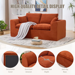 UNITED WE WIN Modular Sectional Sofa Cloud Couch,Comfy Cloud Modern Sofa,2 Seater with Cushion Covers Removable Furniture for Living Room Bedroom Apartments Dorms,No Assembly Required