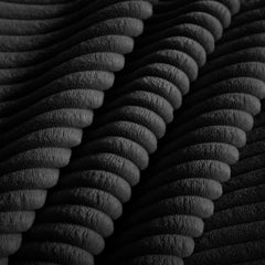 Martha Ottoman Corduroy - black