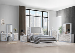 MOON WHITE MARBLE NIGHTSTAND WITH LED