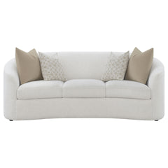 Rory Latte Sloped Arms Sofa with Pillows