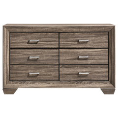 Harrison Washed Taupe 6-drawer Dresser