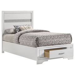 Urbana White Twin Storage Bed