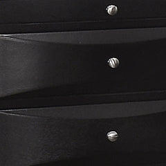 Vollenhove Black 2-Drawer Nightstand with Pull-out Tray