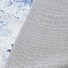 Large Area Rug 5 x 7 ft Anti-Skid and Tear-Resistant Floor Mat Modern Blue