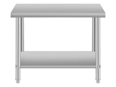 36''*24'' Commercial Work Table for Restaurant and Home Stainless Steel Kitchen Prep Table with Under Shelf