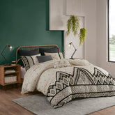 King/Cal King 3 Piece Flax and Cotton Blended Duvet Cover Set