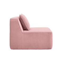 Martha Armless Sofa W/Pillow Corduroy -Pink