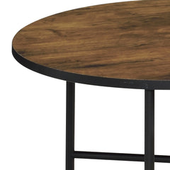 Vintage Oak and Black 2 Pieces Nesting Tables
