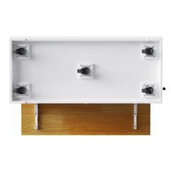 K&K 48inch Large Kitchen Island with 2 Bar Stools, Power Outlet, Door Internal Storage Rack, Kitchen Storage Cart on 5 Wheels with Drop Leaf, 5 Open Side Racks, 2 Drawers,White (Three Packages)