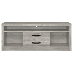 Bergeron Grey Driftwood 2-Drawer Engineered Wood TV Stand