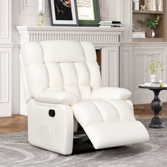 Recliner Chair, Upholstered Rocker Recliner Chair with Side Pocket, Ergonomic 110°-160° Adjustable Reclining Chairs for Adults, Single Sofa Chair with Footrest,Recliner Sofa for Living Room