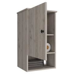 Medicine Cabinet Porto, Two Internal Shelves, Light Gray Finish