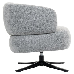 Cuddle-style leisure swivel sofa chair, suitable for balconies, studies and living rooms, grey