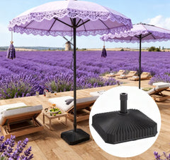 Easy assembly Umbrella Base,Square Heavy Duty Outdoor Umbrella Stand Base,Square Patio Umbrella Base Holder