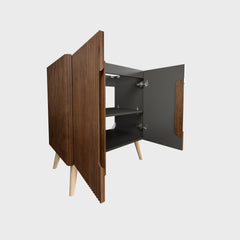 CC0430F305 Etna 30" Striped Walnut Bathroom Vanity WITHOUT Sink, Freestanding Bathroom Cabinet for Modern Bathroom