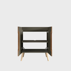 CC0430F305 Etna 30" Striped Walnut Bathroom Vanity WITHOUT Sink, Freestanding Bathroom Cabinet for Modern Bathroom