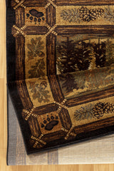 Nature's Nest GC_CBL3009 Multi 2 ft. x 3 ft. Lodge Area Rug