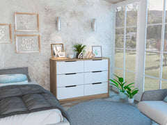 4 Drawer Double Dresser Maryland, Bedroom, Pine / White