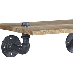 Brantley Oak & Sandy Black Finish Wall Rack