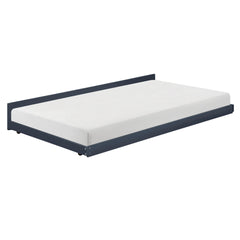 Navy Blue Finish Trundle with Casters Movement Bedroom Furniture 1pc