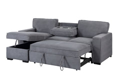 TERRITORY LIGHT GREY PULL OUT SOFA BED