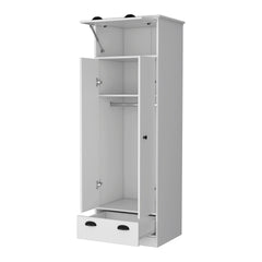 White Double Door and 1-Drawer Armoire