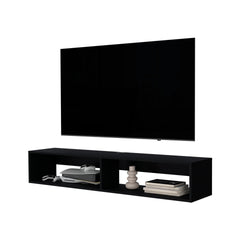 Wenge 2-Shelf Central Floating Media Rack