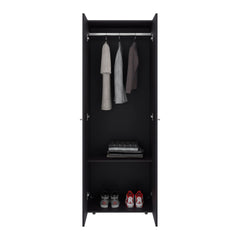 Wenge 2-Door Tall Wardrobe Cabinet
