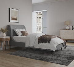 Twin Bed in Gray and Black