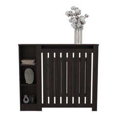 Radiator Cover Cabinet, 3 Shelves, Black Wengue