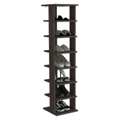 Shoe Rack, Gray Walnut, 7 Shelves