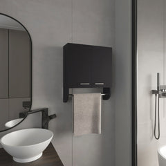 Medicine Cabinet 20.30" H, with 2 Shelves and 2 Doors, Black
