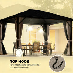 Gazebo Canopy,Outdoor Hardtop Gazebo