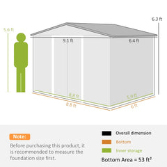 Garage Tool Shed,Large Outdoor Storage Shed