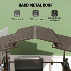 Outdoor Pergola Canopy,Pool BBQ Cooking Pergola Canopy,Hardtop Grill Gazebo