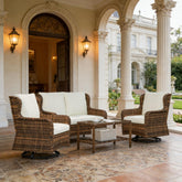 Garden Furniture Set,4 Piece Rattan Furniture Set,Patio Conversation Set