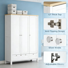3 Doors Wardrobe Closet