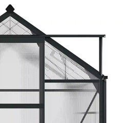 6.2'x8.3'x6.6' Gray Outdoor Aluminum Walk-in Polycarbonate Greenhouse