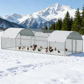 9.2'W x 24.9'D x 6.5'H Chicken Coop Large Metal Chicken Coop for Yard, Outdoor, Duck, Rabbit