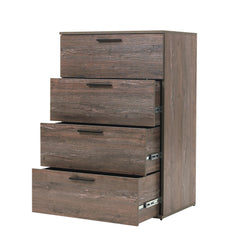 Oliver Farmhouse Four-Drawer Jumbo Chest in Rustic Gray