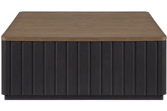 Channel Cocktail Table W/ Casters