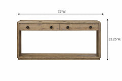 English Knotty Oak Console Table