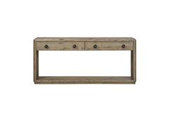 English Knotty Oak Console Table